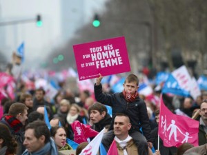 frans protest tegen homohuwelijk